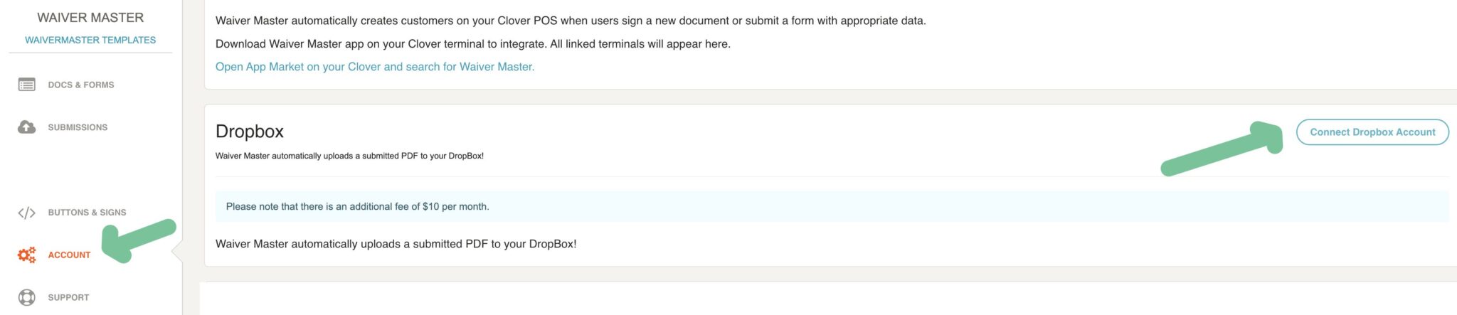 4. Dropbox – WaiverMaster Knowledge Base