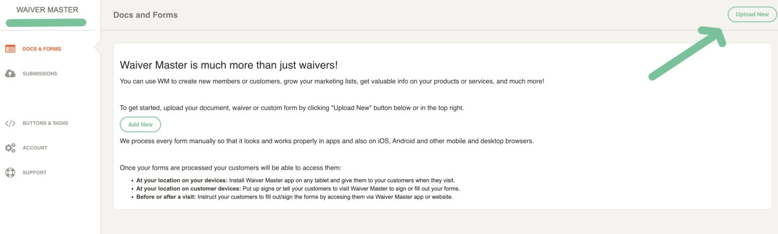 1. Uploading Your First Document – WaiverMaster Knowledge Base